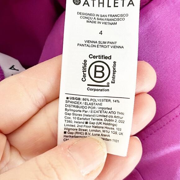 Athleta High Rise Brooklyn Heights Vienna Slim Pant Jazzy Purple 4 - Picture 7 of 11